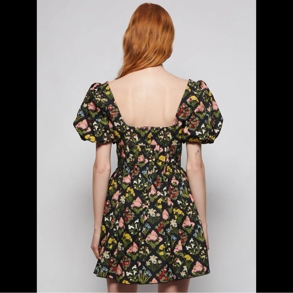 Agua Bendita Carmelo Magdalena Poplin Mini Dress Floral Medium Event Cottagecore - Picture 2 of 15